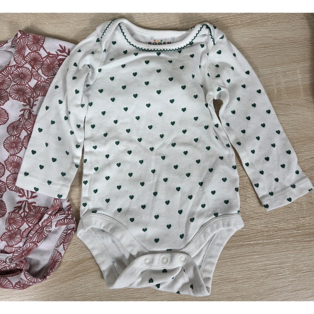 Baby Bodysuit Bundle 4 Pc Kate Quinn Boden Zara Me & Henry Organic Cotton 6-12M - Picture 4 of 11